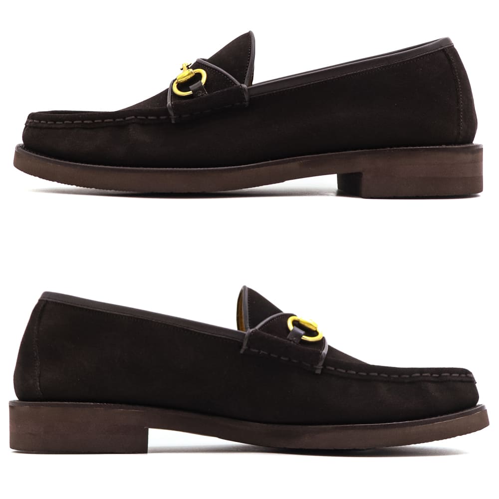 ダブルエイチ レザーシューズ チャールズFステッド社 スーパーバック スエード ビットローファー ソフトシリーズ WH WHF-0021S WH0 CAFE 春夏新作