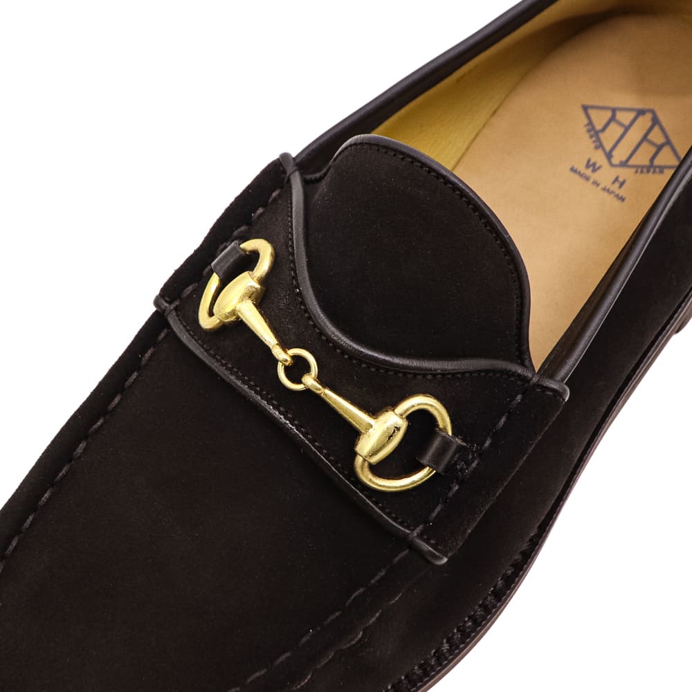 ダブルエイチ レザーシューズ チャールズFステッド社 スーパーバック スエード ビットローファー ソフトシリーズ WH WHF-0021S WH0 CAFE 春夏新作