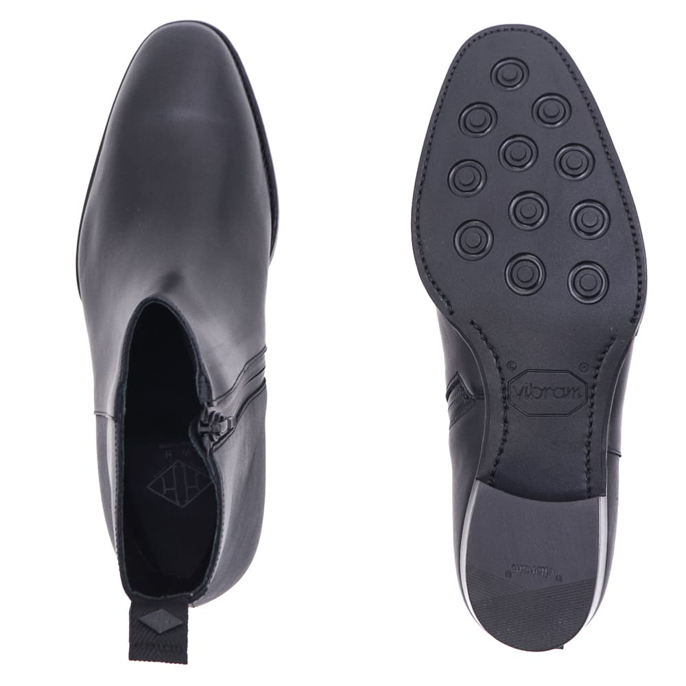 ダブルエイチ ブーツ メンズ デュプイ社製 プーマエイチ 撥水レザー サイドジップブーツ WH WHA-6901PU WH0 PUMA H BLK