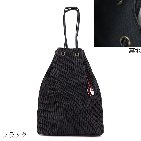 【セール】ファットリア デル クオーイオ バッグ イントレチャート 巾着型 レザーメッシュバッグ FATTORIA del CUOIO MOD.MIGNON FDC【返品交換不可】