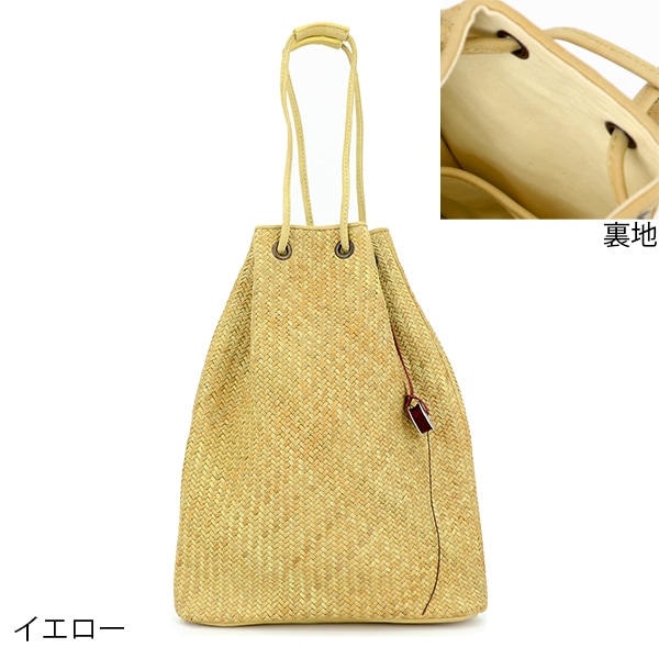 fattoria del cuoio メッシュ　巾着　バッグ　黒　革　イタリア製 セール 半額以下】ファットリア デル クオーイオ バッグ イントレ