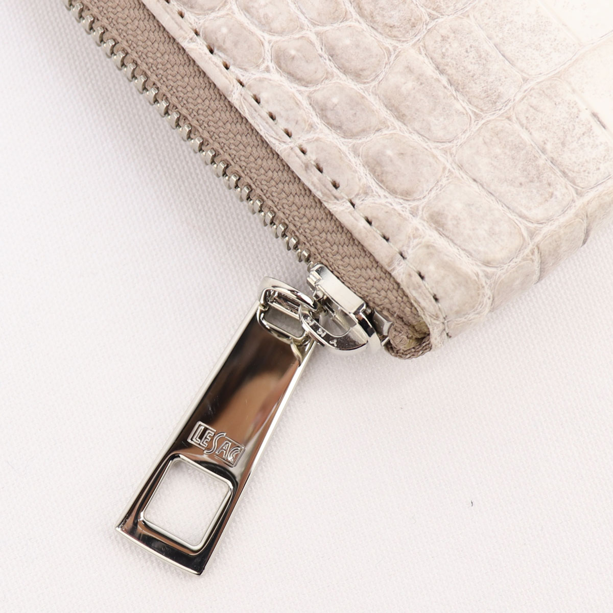 レザック 財布 ナイルクロコダイル ラウンドジップ オーガナイザー 長財布 LE'SAC 8149 NATURAL（ナチュラル）　