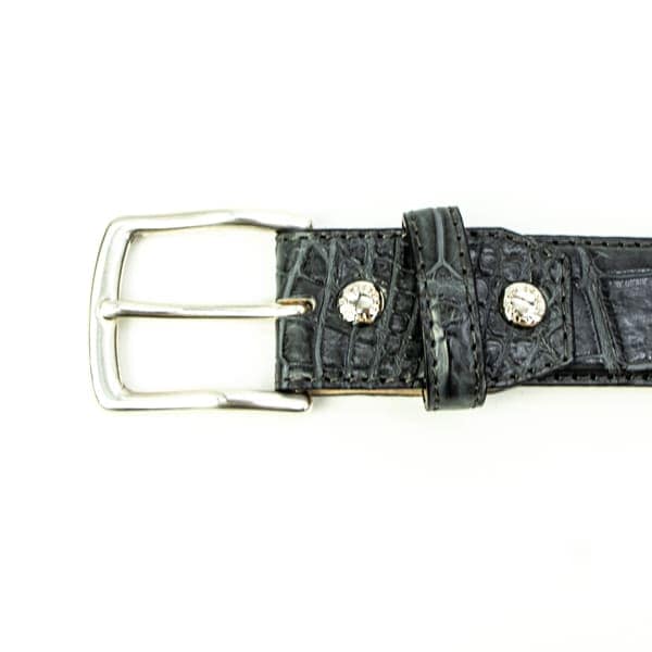 【セール 半額以下】クアトロガッティ ベルト メンズ クロコダイル レザーベルト QUATTRO GATTI 1718 QTG DARK GREY 【返品交換不可】