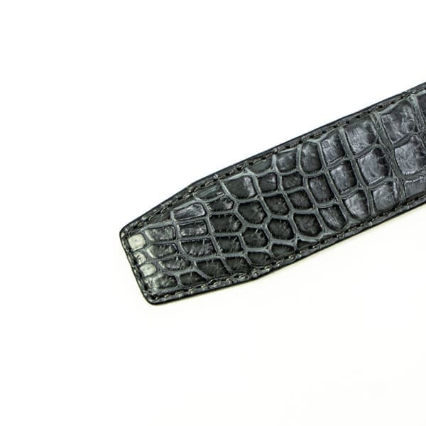 【セール 半額以下】クアトロガッティ ベルト メンズ クロコダイル レザーベルト QUATTRO GATTI 1718 QTG DARK GREY 【返品交換不可】