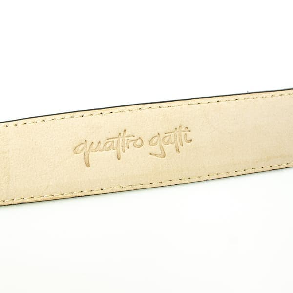 【セール 半額以下】クアトロガッティ ベルト メンズ クロコダイル レザーベルト QUATTRO GATTI 1718 QTG DARK GREY 【返品交換不可】