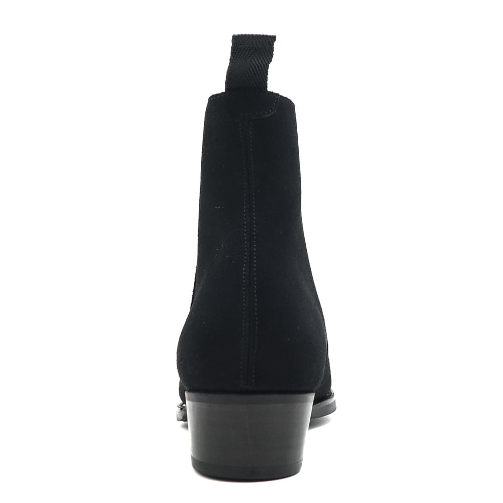 ダブルエイチ ブーツ メンズ チャールズFステッド社 スプリングボック 撥水スエード サイドジップブーツ WH WHA-6901GT WH0 SPRINGBOK BLK