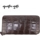 クアトロガッティ 財布 クロコダイル ラウンドジップ 長財布 QUATTRO GATTI 8101 BROWN（ブラウン）　