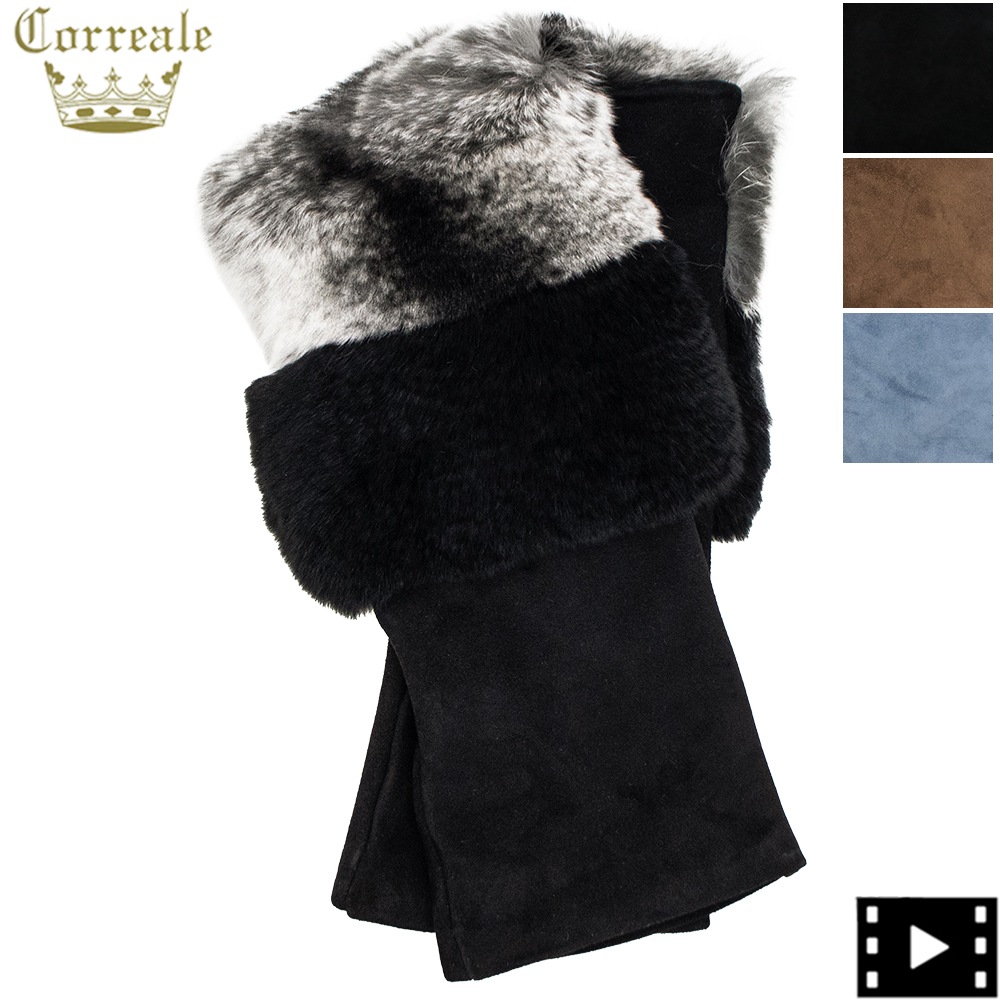 セール】コレアーレグローブス 手袋 レディース スエード カシミヤ