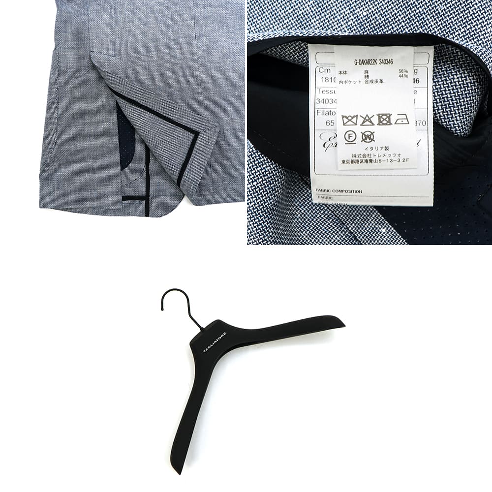 タリアトーレ ジャケット メンズ ダカール リネンコットン ホップサック 2B シングルジャケット TAGLIATORE G-DAKAR22K TLT 340346 EI974 春夏新作