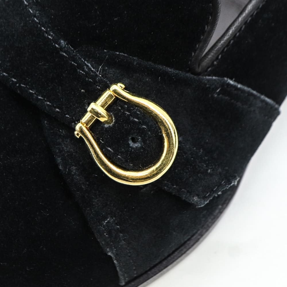 ポルペッタ レザーシューズ メンズ ボロネーゼ製法 スエード シングルストラップシューズ POLPETTA PASSO-W SINGLE STRAP POL SUEDE BLACK 春夏新作