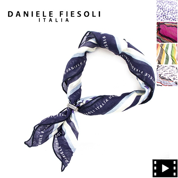 ダニエレフィエゾーリ チーフ 総柄 シルク コットン リング付きポケットチーフ DANIELE FIESOLI DF0800 DEF