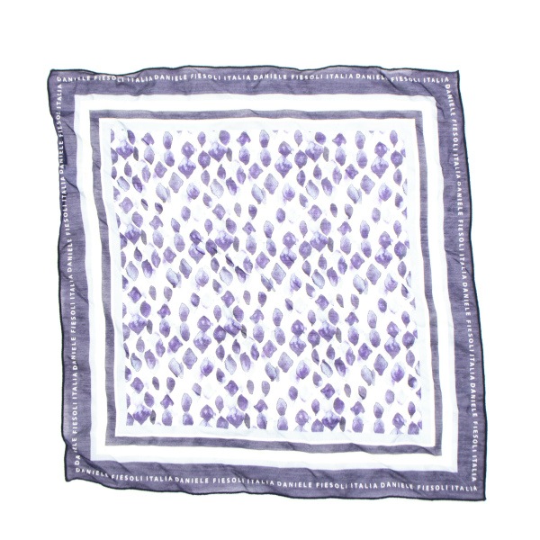 ダニエレフィエゾーリ チーフ 総柄 シルク コットン リング付きポケットチーフ DANIELE FIESOLI DF0800 DEF