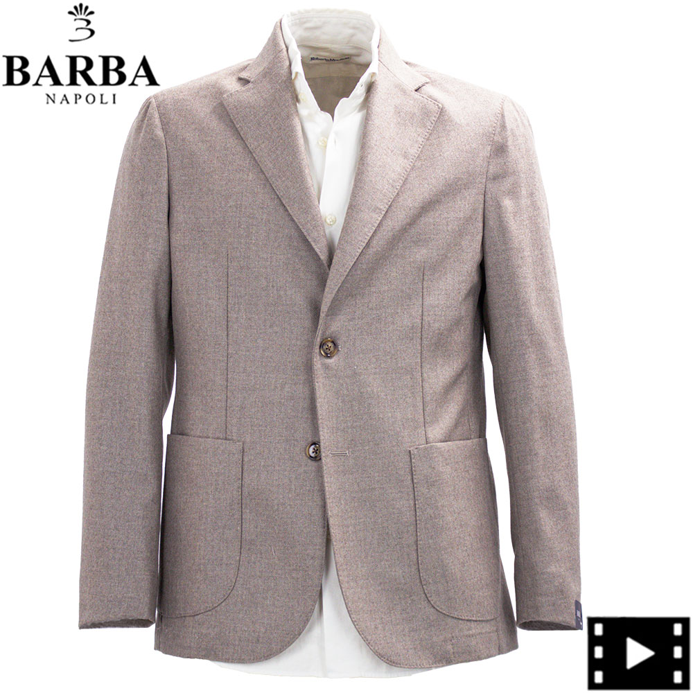 バルバ ジャケット メンズ ロロピアーナ ファボーラ カシミヤ混ウール シングル シャツジャケット BARBA EASY JAP MONO LORO PIANA FAVOLA 51022 BAR 15 秋冬新作