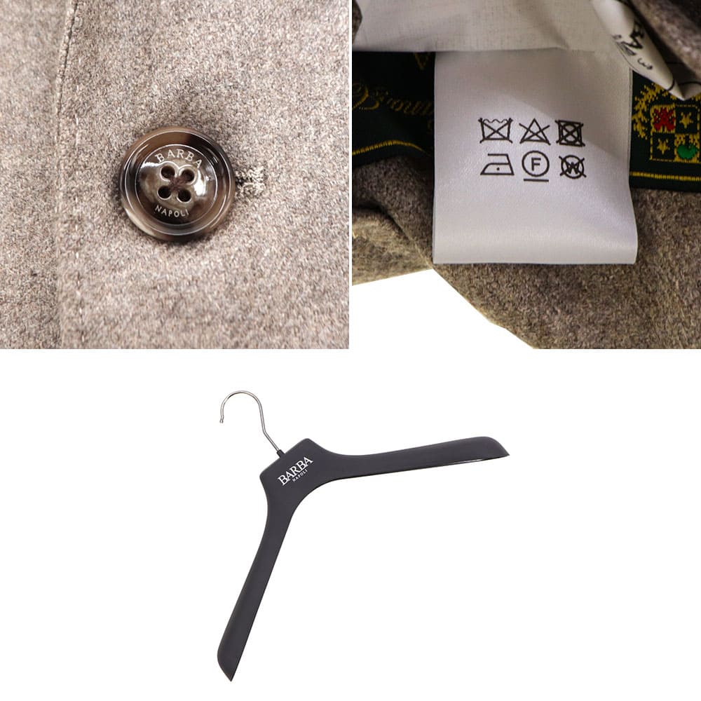 バルバ ジャケット メンズ ロロピアーナ ファボーラ カシミヤ混ウール シングル シャツジャケット BARBA EASY JAP MONO LORO PIANA FAVOLA 51022 BAR 15 秋冬新作