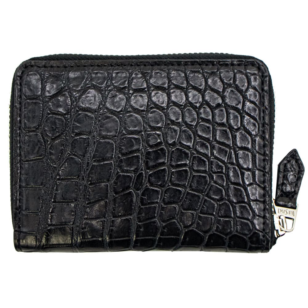 レザック 財布 クロコダイル レザー ラウンドジップミドルウォレット