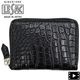 レザック 財布 クロコダイル レザー ラウンドジップミドルウォレット 二つ折り財布 LE'SAC 8200 LSC BLACK 秋冬新作
