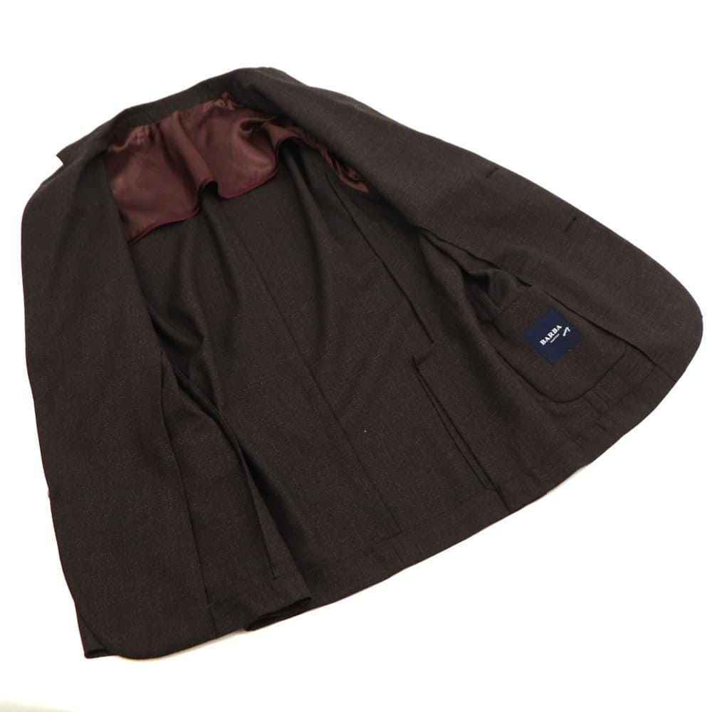バルバ ジャケット メンズ ウール ホップサック シングル シャツ