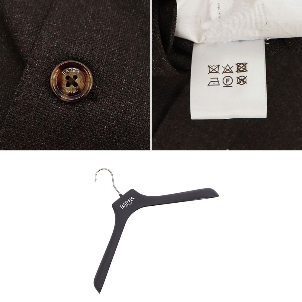 バルバ ジャケット メンズ ウール ホップサック シングル シャツジャケット BARBA EASY JAP MONO 51065 BAR 秋冬新作