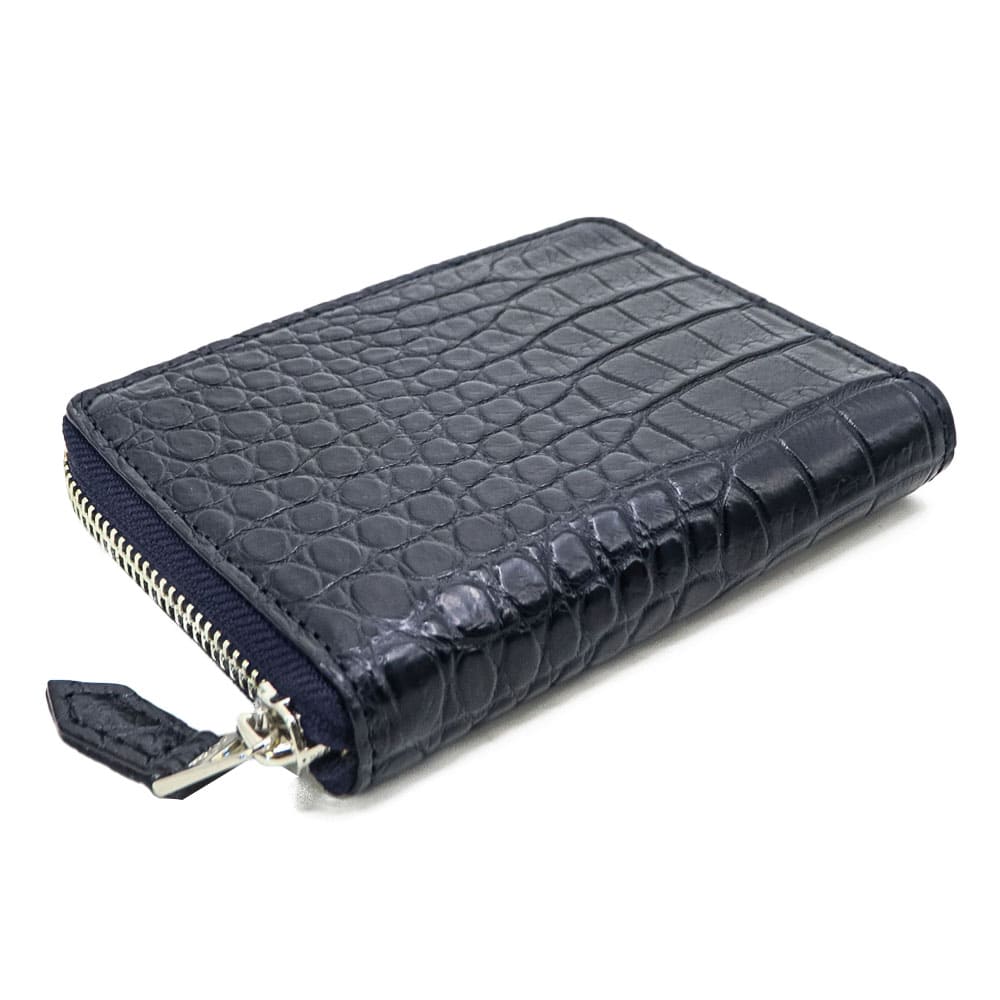 レザック 財布 クロコダイル レザー ラウンドジップミドルウォレット 二つ折り財布 LE'SAC 8200 LSC NAVY 秋冬新作