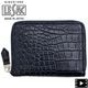 レザック 財布 クロコダイル レザー ラウンドジップミドルウォレット 二つ折り財布 LE'SAC 8200 LSC NAVY 秋冬新作