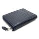 レザック 財布 クロコダイル レザー ラウンドジップミドルウォレット 二つ折り財布 LE'SAC 8200 LSC NAVY 秋冬新作