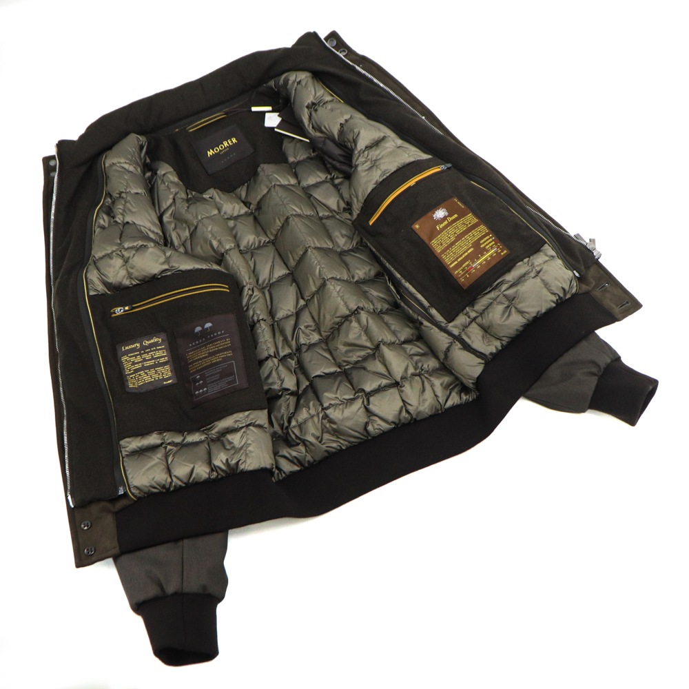 ムーレー ダウン メンズ 撥水ナイロン バルスター型ダウンジャケット ボンバージャケット ジャノス MOORER JANOS-PUM MRE GLASSE 秋冬新作
