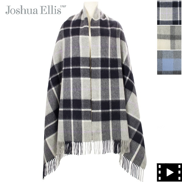 【セール】ジョシュアエリス ストール カシミヤ100% タータンチェック柄 大判ストール Joshua Ellis TARTAN 70×190 JSE 【返品交換不可】