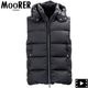 ムーレー ダウン メンズ 撥水ポリエステル ジップアップ フーデッドダウンベスト MOORER FIRE-WK MRE NERO 秋冬新作
