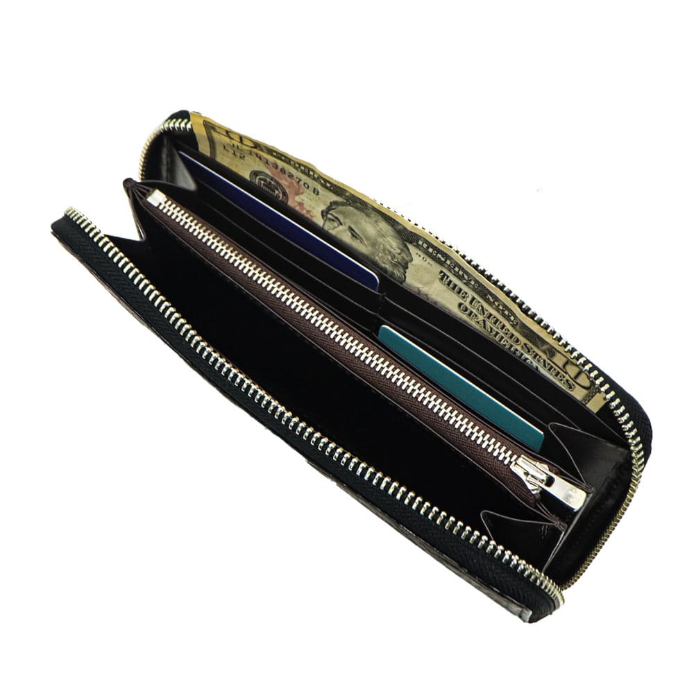 レザック 財布 ナイルクロコダイル レザー ラウンドジップ 長財布 LE'SAC 8211 LSC BLACK 秋冬新作