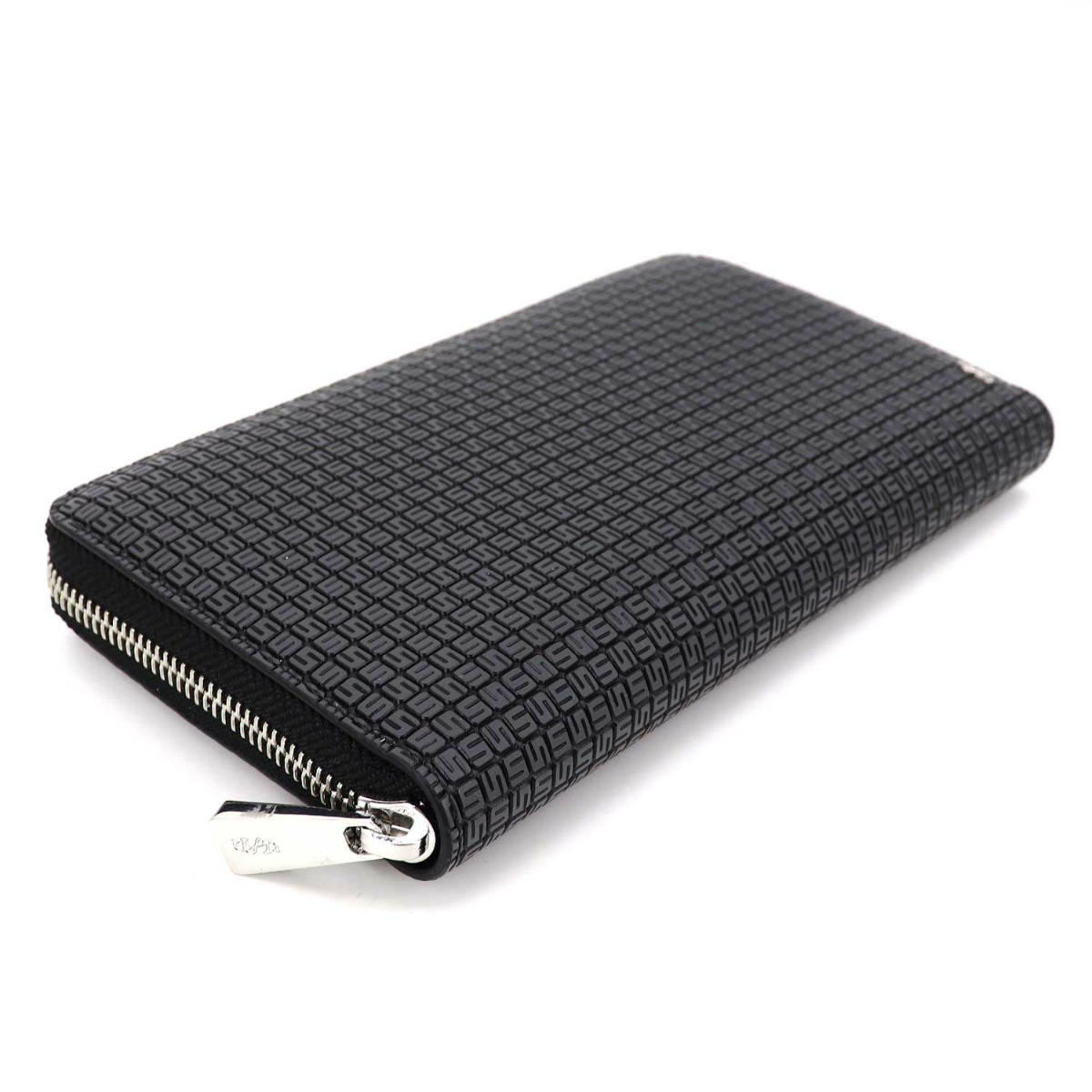 【セール】セラピアン 財布 PVC型押し ラウンドジップ長財布 SERAPIAN Stepan STEP7030-M19 CC3 Asphalt/Black(ダークグレー)【返品交換不可】