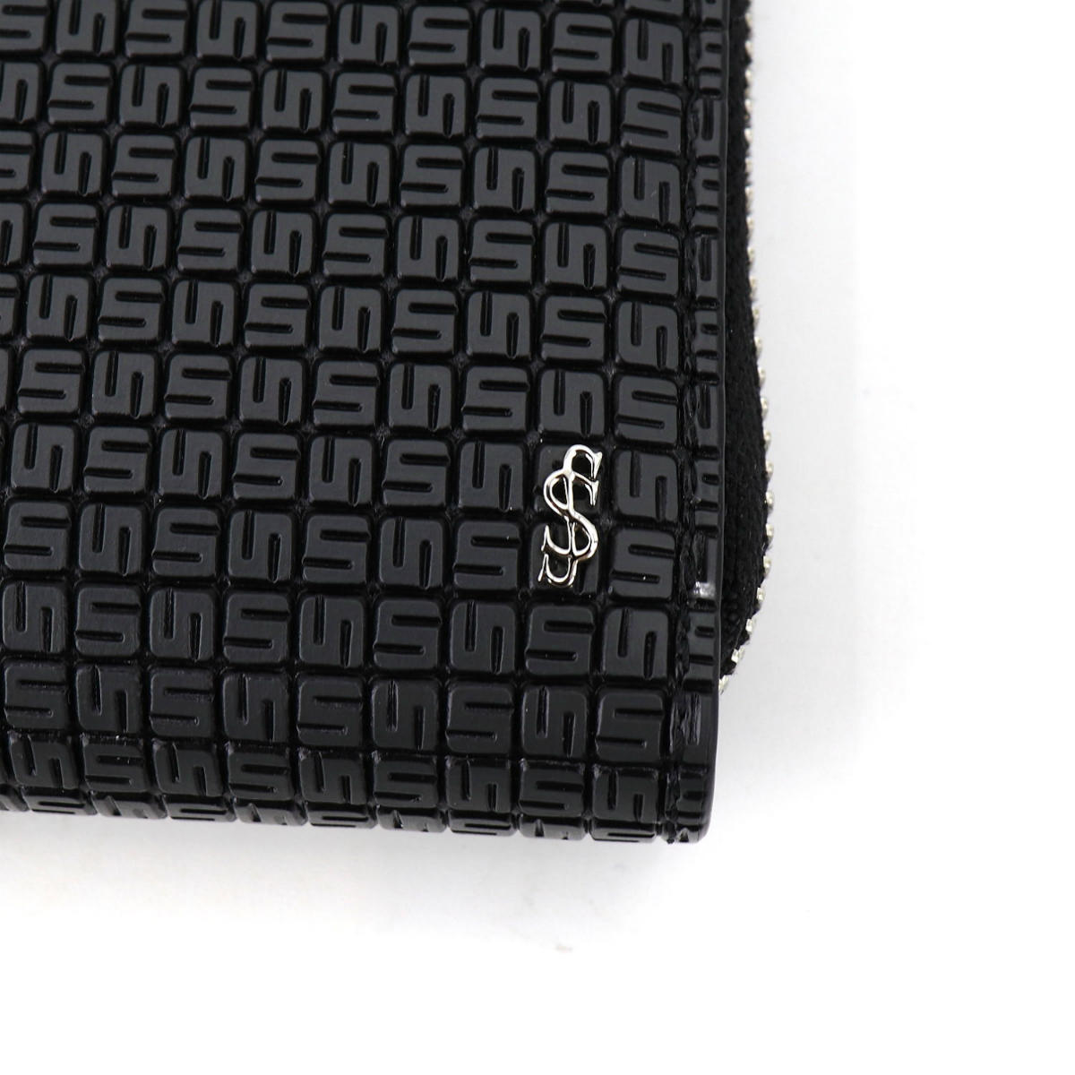 【セール】セラピアン 財布 PVC型押し ラウンドジップ長財布 SERAPIAN Stepan STEP7030-M19 CC3 Asphalt/Black(ダークグレー)【返品交換不可】