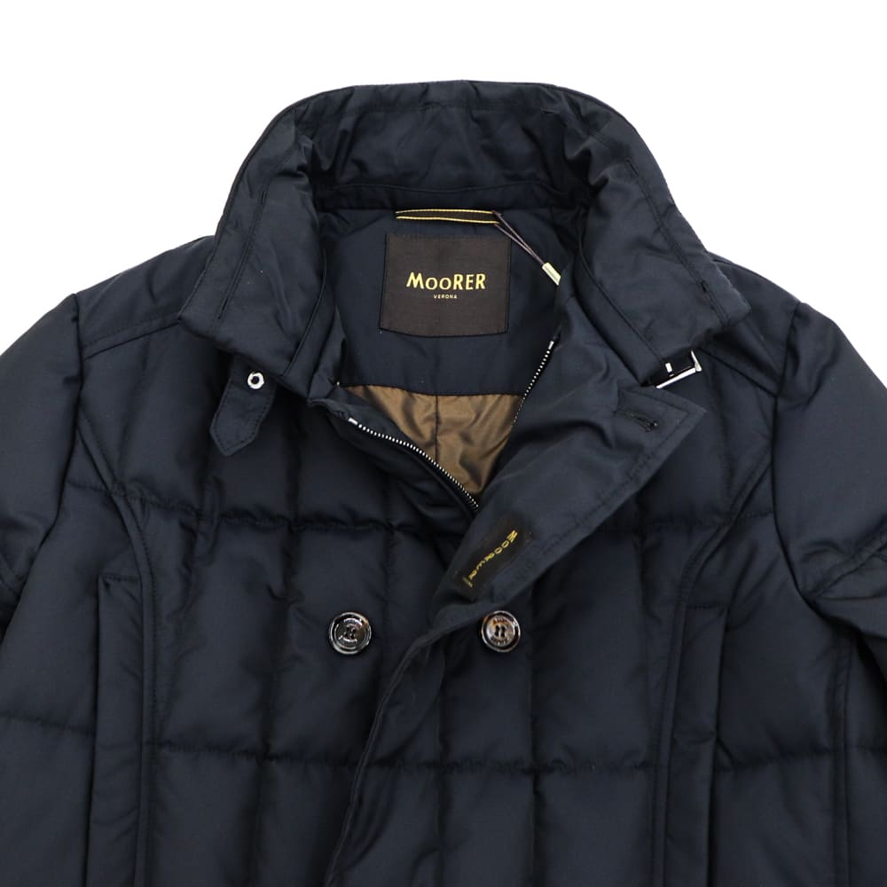 ムーレー ダウン メンズ 撥水ポリエステル ダブルブレストダウン