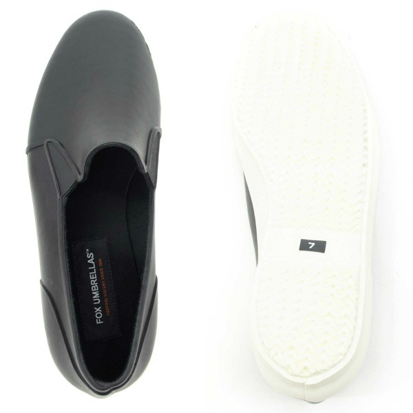 【セール 半額以下】フォックスアンブレラズ スニーカー メンズ レインシューズ スリッポン FOX UMBRELLAS 04M FOX SLIP-ON BLACK【返品交換不可】