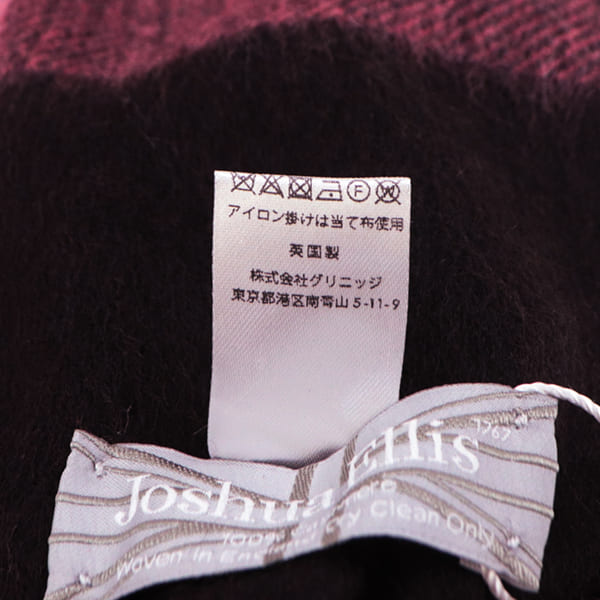 Joshua Ellis カシミヤ100% ストール 大判 厚手 タータン