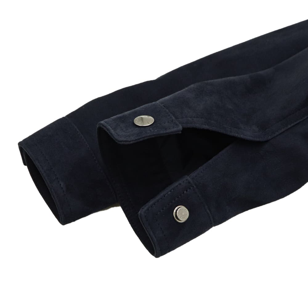 エンメティ ライダース メンズ スペシャルレザー ラムスエード シングルライダース ユーリ ガンメタルジップ EMMETI JURI EMT SP LEATHER NAVY 春夏新作