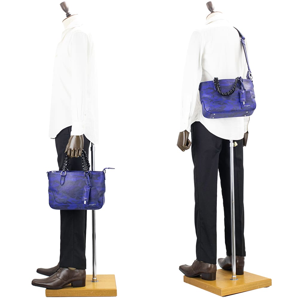 ペッレモルビダ トートバッグ シュリンクレザー カモフラージュ柄
