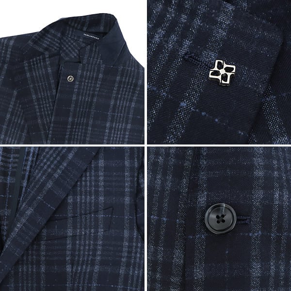 【セール 半額以下】タリアトーレ ジャケット メンズ SUPER 110's ウール チェック シングルジャケット モンテカルロ TAGLIATORE MONTECARLO 1SMC22K TLT 150034 B1123 【返品交換不可】