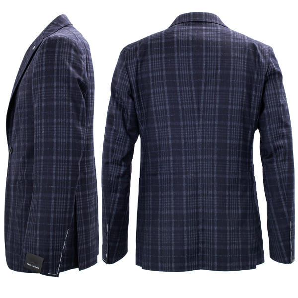 【セール 半額以下】タリアトーレ ジャケット メンズ SUPER 110's ウール チェック シングルジャケット モンテカルロ TAGLIATORE MONTECARLO 1SMC22K TLT 150034 B1123 【返品交換不可】