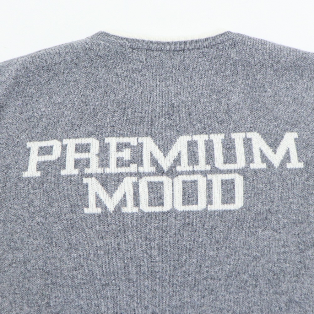 【セール 半額以下】ピーエムディーエス ニット メンズ カシミヤ混ウール クルーネックセーター P.M.D.S. PMDS INDIA PMD MGA414 FOG GRAY 040【返品交換不可】