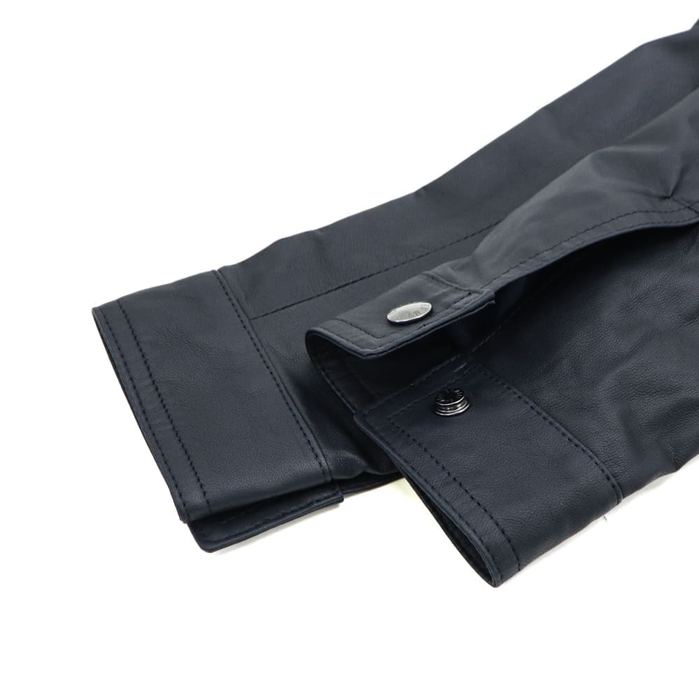 エンメティ ライダース メンズ スペシャルレザー 0.4mm厚 ラムスキン シングルライダース ユーリ ガンメタル EMMETI JURI EMT SP LEATHER GUNMETAL BLU 春夏新作