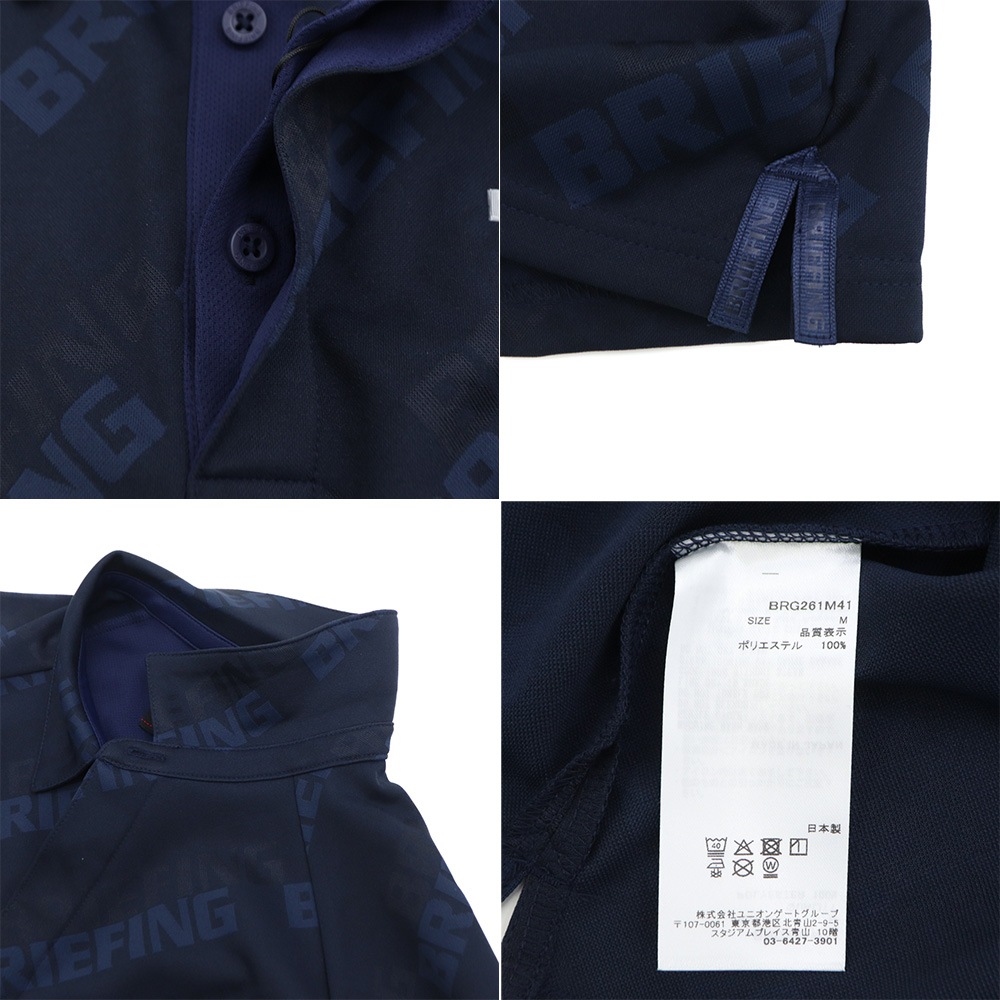 ブリーフィング ゴルフ ウェア メンズ リラックスフィット シャドウロゴジャガード ポロシャツ BRIEFING GOLF MS SHADOW LOGO JQ SHIRT BRG261M41 BRG 春夏新作