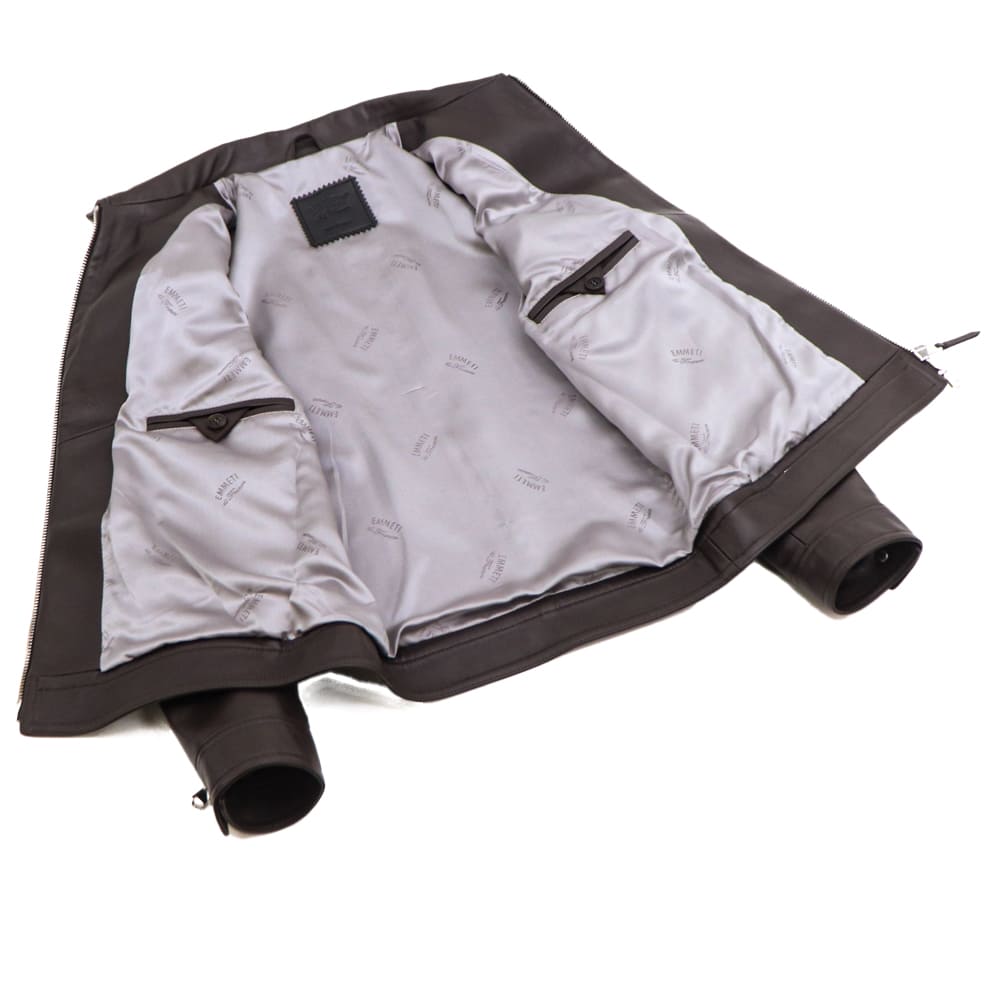 エンメティ ライダース メンズ スペシャルレザー ラムスキン トラッカージャケット ライダース ジャコモ EMMETI GIACOMO EMT SP LEATHER MARRONE2 春夏新作