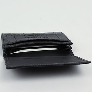 ペッレモルビダ カードケース PMO-CRS002 クロコダイル レザー 名刺入れ PELLE MORBIDA（ブラック）  EXLT　
