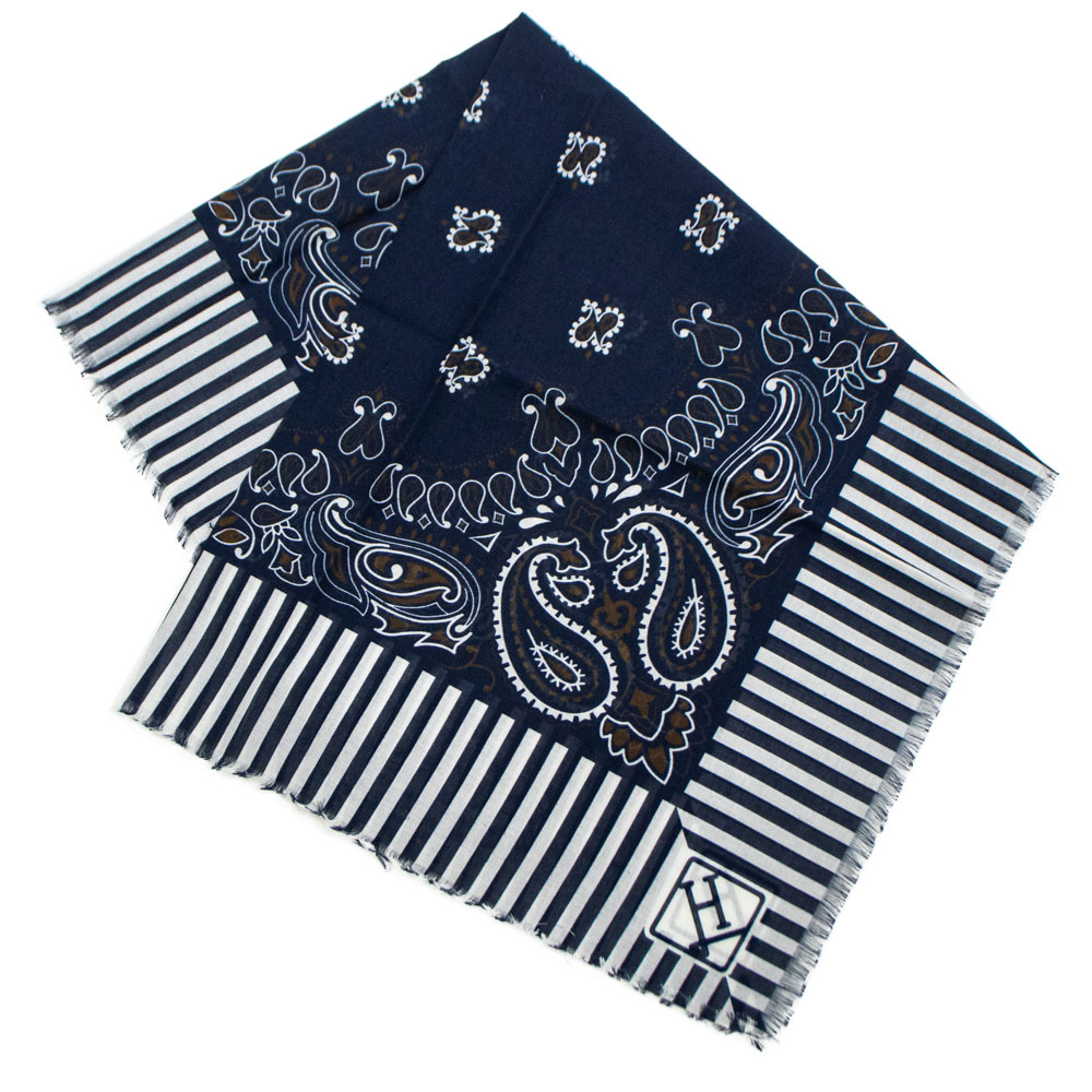 ヘルノ チーフ ペイズリー柄 コットン バンダナ HERNO FOU0001U HER 13325 春夏新作