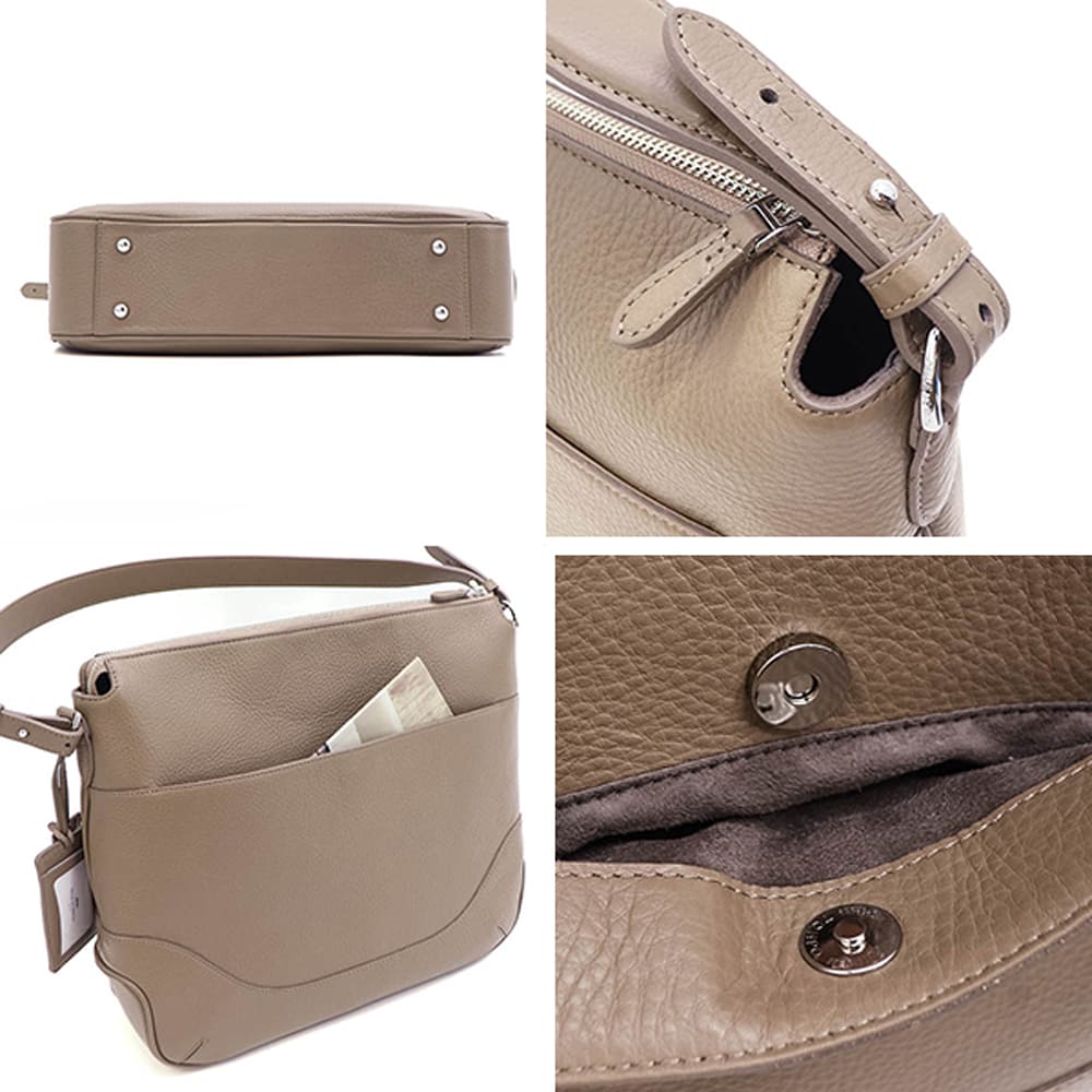 Pelle Morbida ベージュ　taupe ペッレモルビダ 東京ヒマワリ / ペッレ モルビダ(PELLE MORBIDA) シュリンクレザー