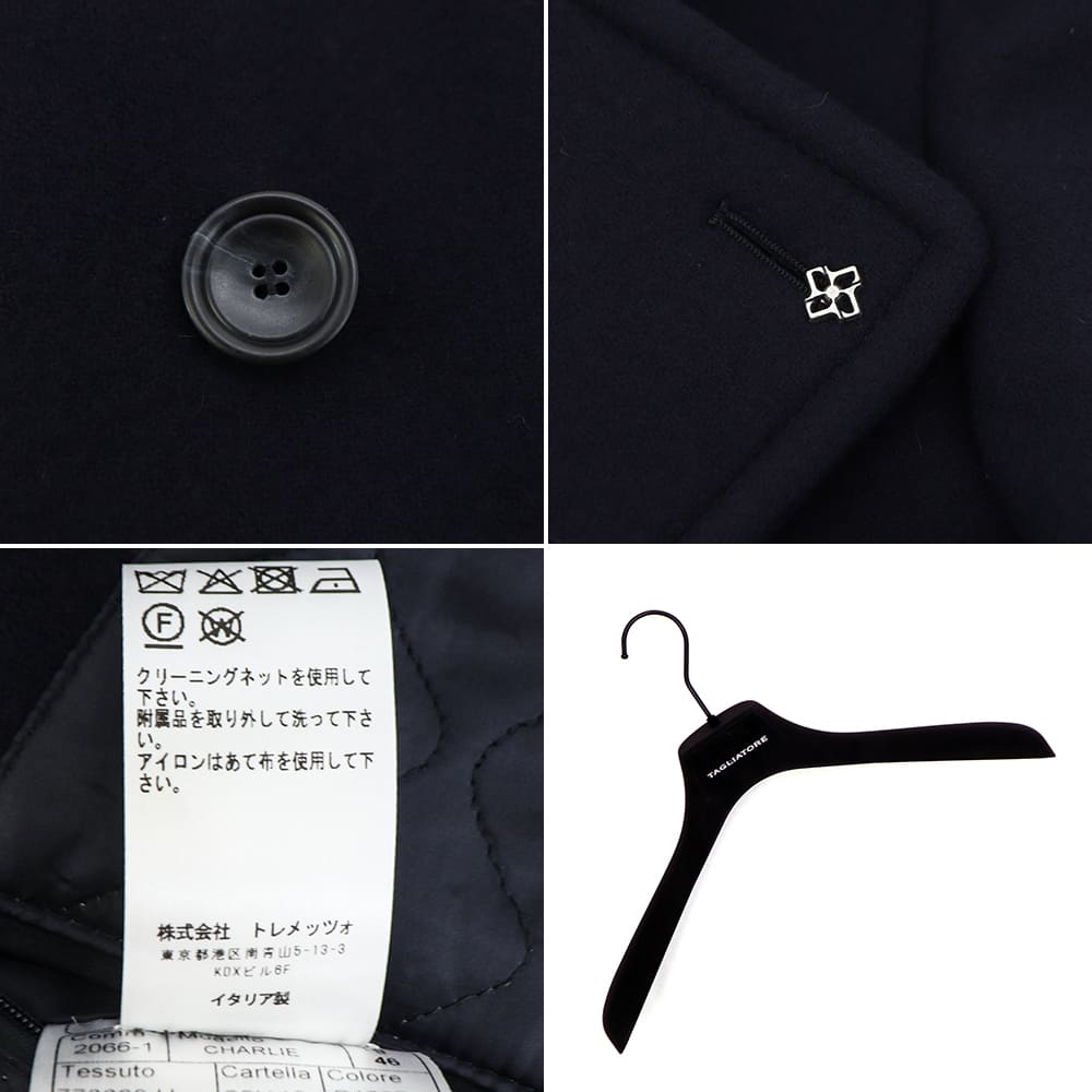タリアトーレ コート メンズ ウール 8B Pコート チャーリー TAGLIATORE CHARLIE TLT 770069 B1237 秋冬新作