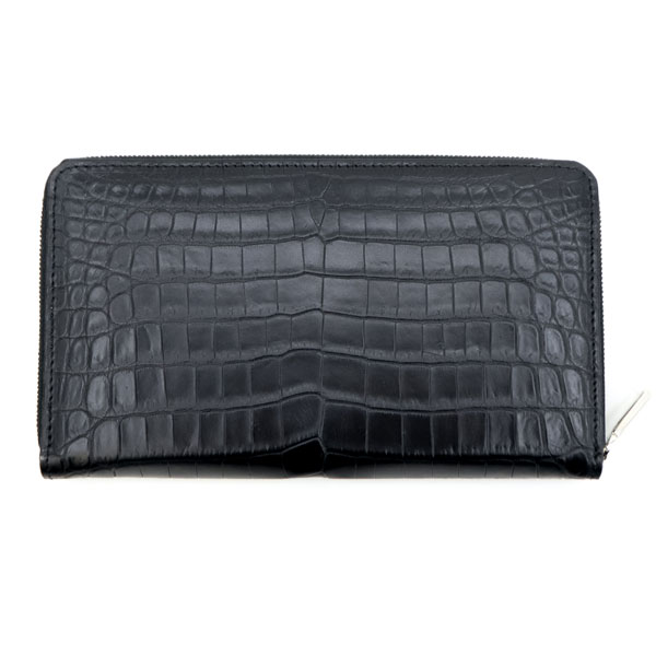 レザック 財布 ナイルクロコダイル レザー ラウンドジップ 長財布 LE'SAC 8166 LSC BLACK 