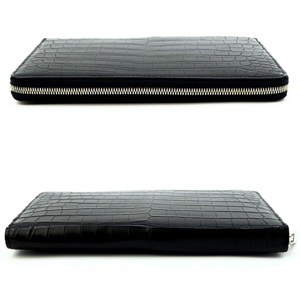 レザック 財布 ナイルクロコダイル レザー ラウンドジップ 長財布 LE'SAC 8166 LSC BLACK 