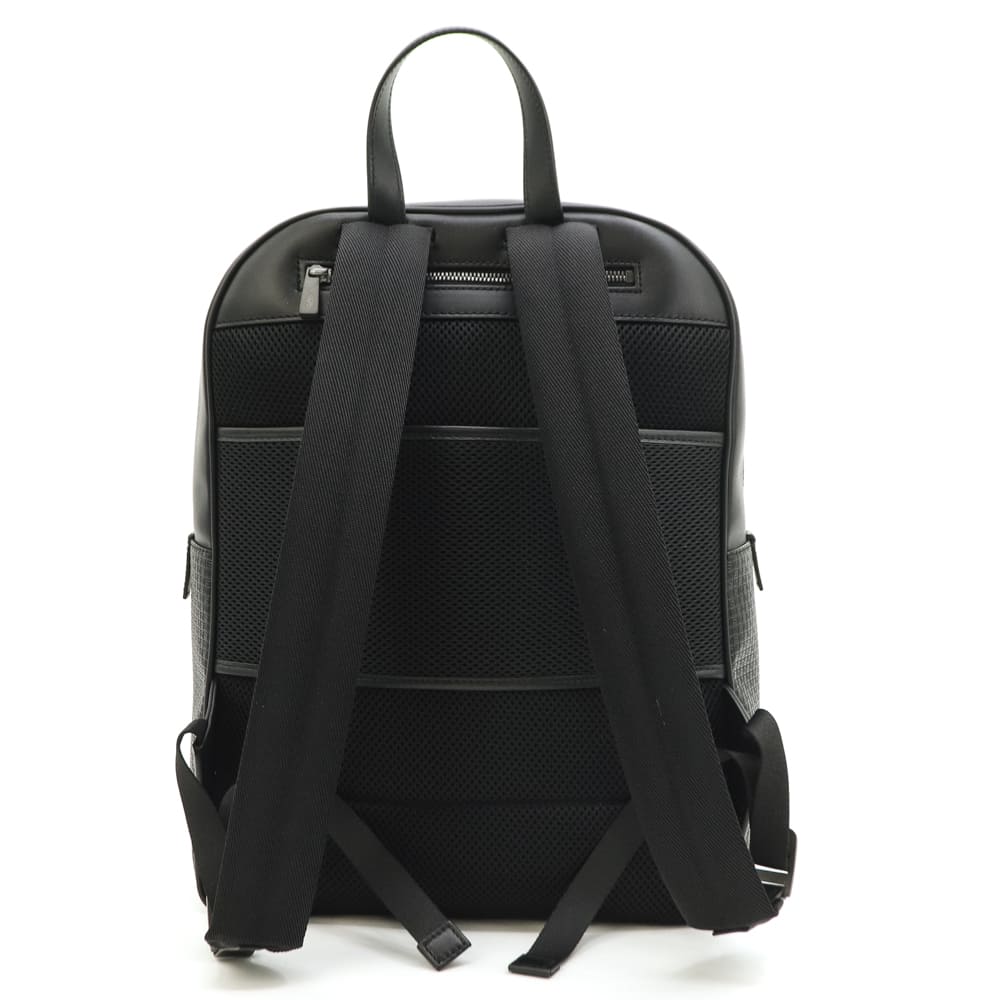 セラピアン バックパック PVC型押し リュック SERAPIAN SINGLE ZIP BACKPACK Stepan sust SRSTSMLL700631DCG2 SRP BLACK/BLACK ECLIPSE