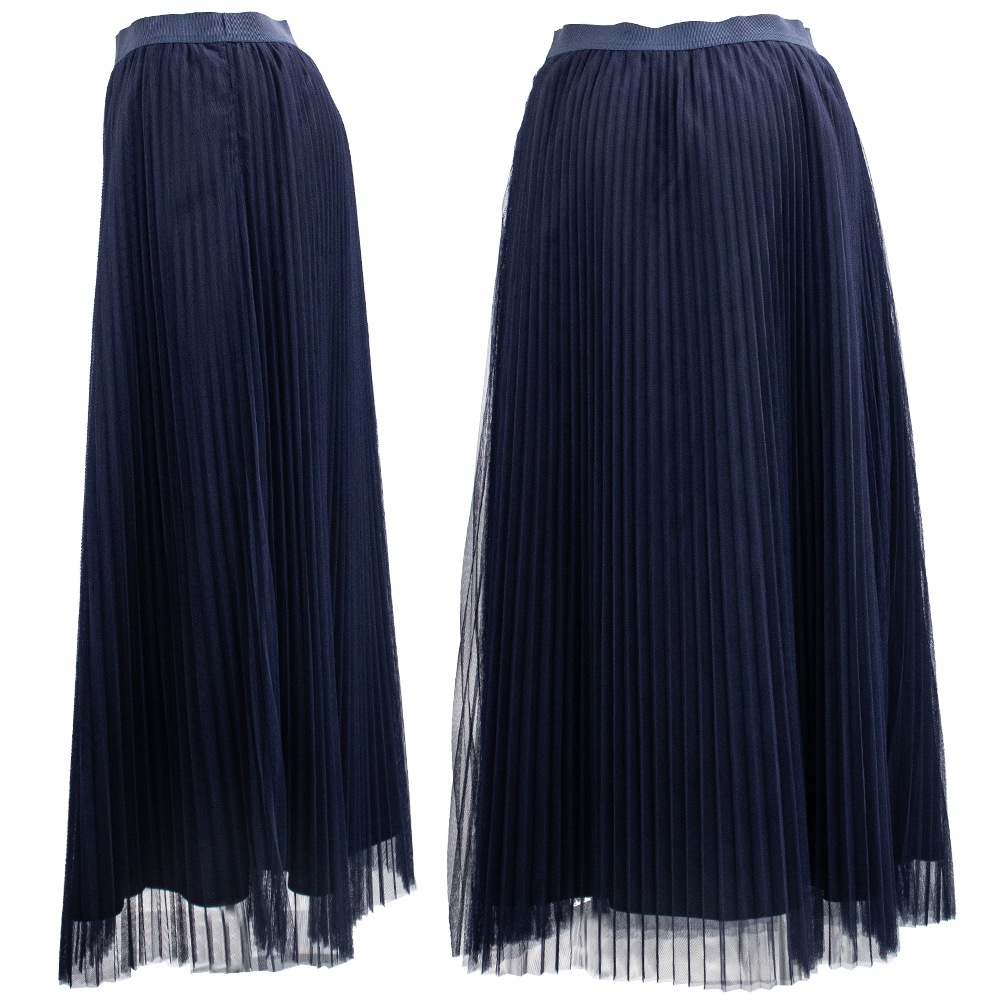 ブランベール スカート レディース チュール ロング プリーツ  